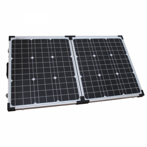 80w 12v folding solar charging kit for motorhome caravan boat or any other 12v system product exterior view
