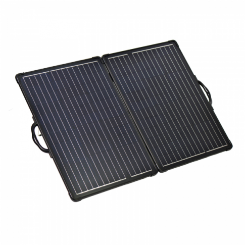100w 12v lightweight folding solar charging kit with mppt controller product exterior view