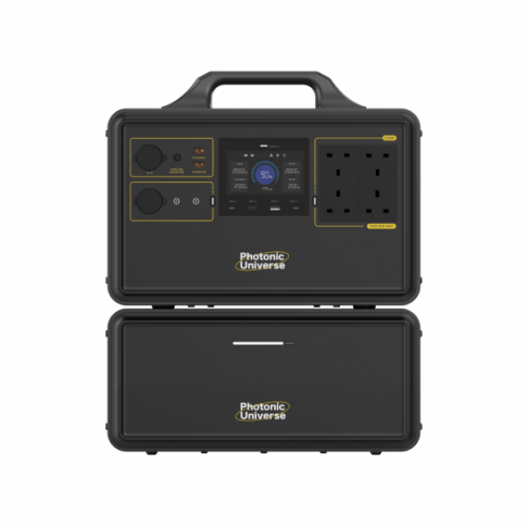 2400w 4480wh portable power station set with an expansion battery product exterior view
