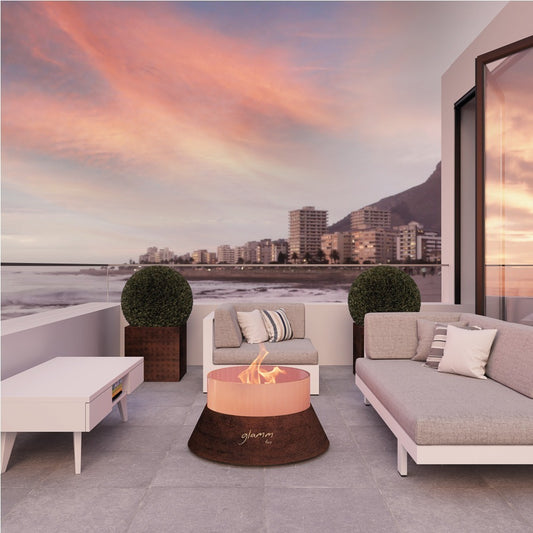 glammfire alba small fire pit product exterior view