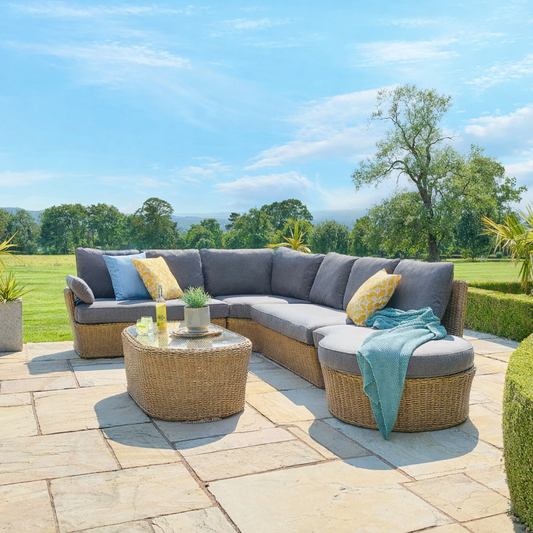 Alexander Rose Palermo Empress Lounge Corner Set with Coffee Table