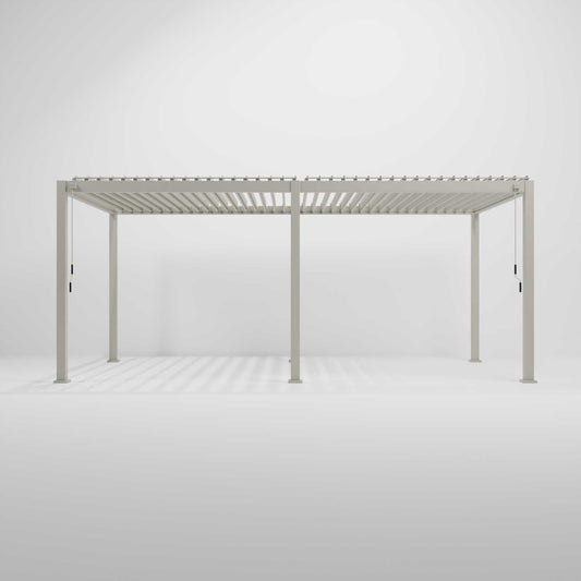 Nova Titan Aluminium Pergola - 3m x 3m Square - Pebble