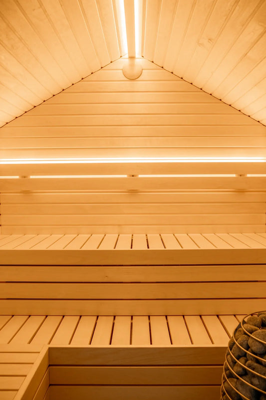 Modular Garden Sauna Lumi Painted Black — lifestyle