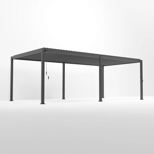Nova - Titan Aluminium Pergola - 8m x 3.6m Rectangular - Grey