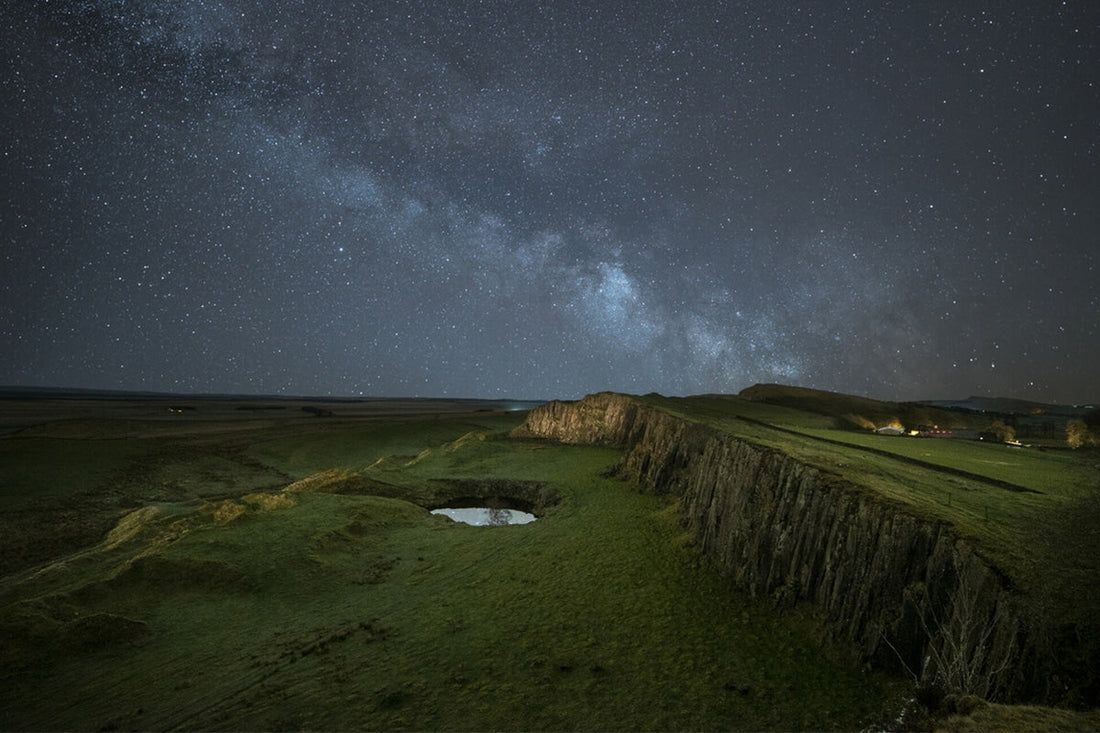Walltown Crags at night. Image courtesy of Northumberland National Park.
