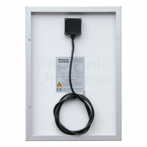20w 12v solar charging kit with 5a solar controller and battery cable with crocodile clips product exterior view — view 3