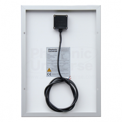 20w 12v solar charging kit with 5a solar controller and battery cable with crocodile clips product exterior view — view 3
