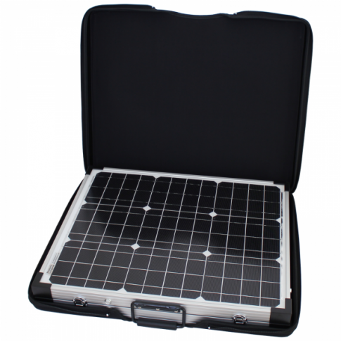 80w 12v folding solar charging kit for motorhome caravan boat or any other 12v system product exterior view — view 3