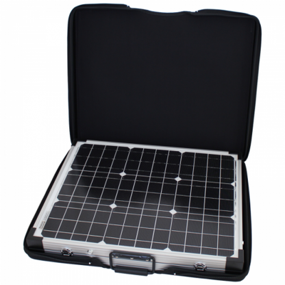 80w 12v folding solar charging kit for motorhome caravan boat or any other 12v system product exterior view — view 3