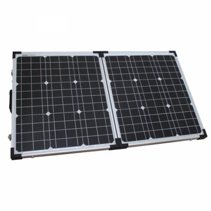 80w 12v folding solar charging kit for motorhome caravan boat or any other 12v system product exterior view