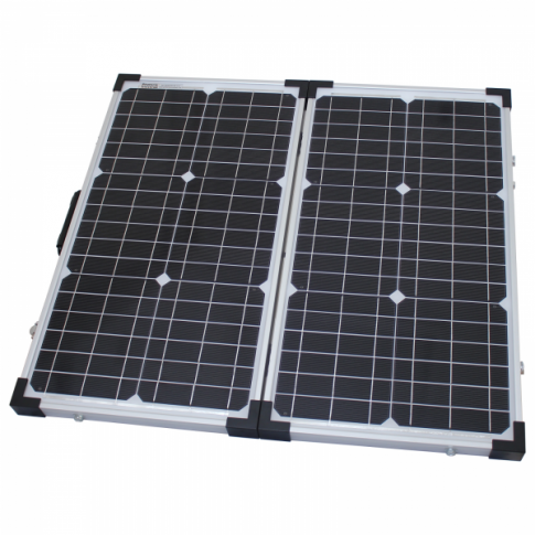 60w 12v folding solar charging kit for motorhome caravan boat or any other 12v system product exterior view