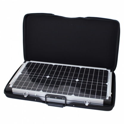 60w 12v folding solar charging kit for motorhome caravan boat or any other 12v system product exterior view — view 3