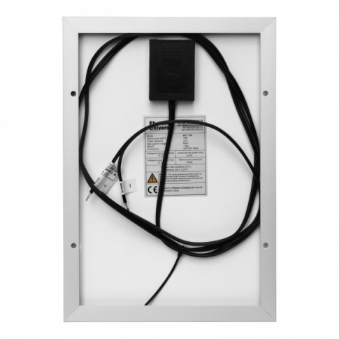 10w 12v solar trickle charging kit with 5a solar controller and battery cable with crocodile clips product exterior view — view 2