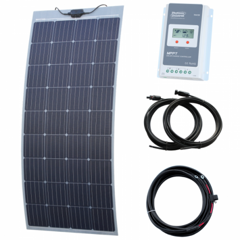 180W semi-flexible solar charging kit with Austrian textured fibreglass solar panel (with self-adhesive backing) product exte