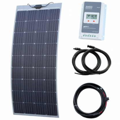 180W semi-flexible solar charging kit with Austrian textured fibreglass solar panel (with self-adhesive backing) product exte