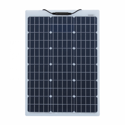 60w 12v reinforced semi flexible dual battery solar charging kit product exterior view — view 2