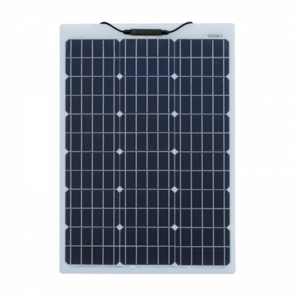 60w 12v reinforced semi flexible dual battery solar charging kit product exterior view — view 2