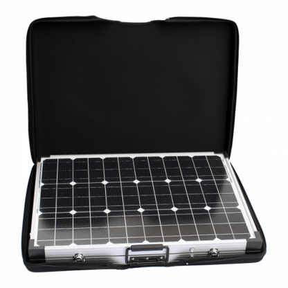100w 12v folding solar charging kit for camper caravan boat or any other 12v system product exterior view — view 4