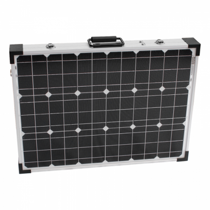 100w 12v folding solar charging kit for camper caravan boat or any other 12v system product exterior view — view 3