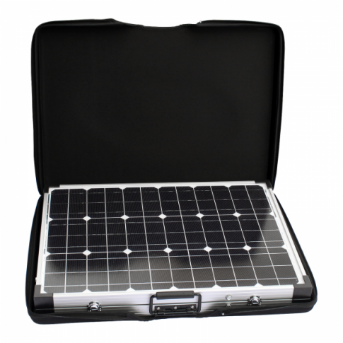 120w 12v folding solar charging kit for camper caravan boat or any other 12v system product exterior view — view 5