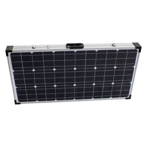 150w 12v folding solar charging kit for camper caravan boat or any other 12v system product exterior view — view 3