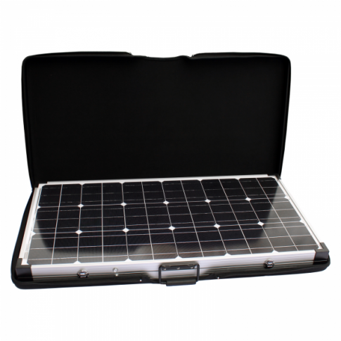 150w 12v folding solar charging kit for camper caravan boat or any other 12v system product exterior view — view 4