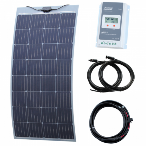 160W semi-flexible solar charging kit with Austrian textured fibreglass solar panel (with self-adhesive backing) product exte