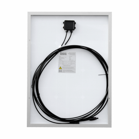 60w 12v solar charging kit 10a controller mounting brackets and cables product exterior view — view 4