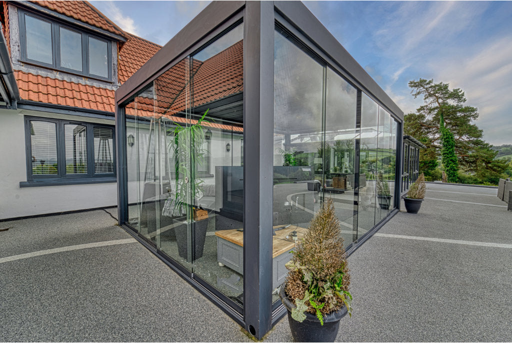 deponti pinela deluxe aluminium motorised pergola product exterior view — view 6