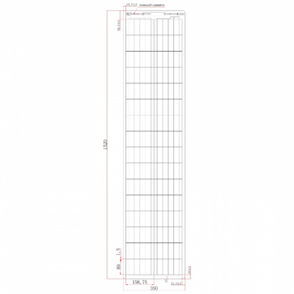 100w 12v ultra narrow semi flexible dual battery solar charging kit product exterior view — view 5