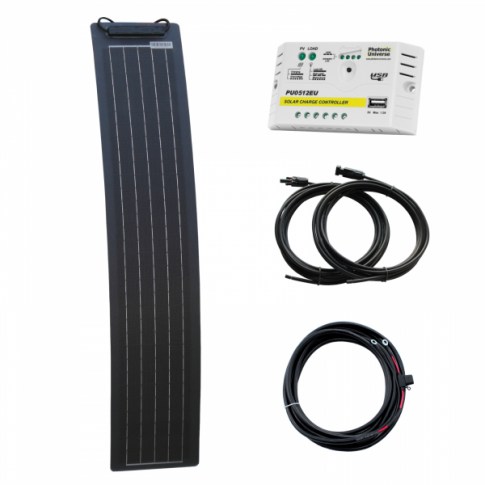 30W 12V Semi-flexible solar charging kit product exterior view