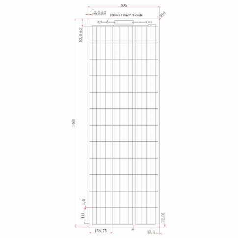 130w 12v narrow semi flexible solar charging kit product exterior view — view 5