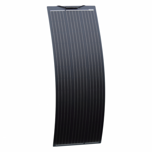 130w 12v narrow semi flexible dual battery solar charging kit product exterior view