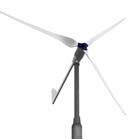 2kw grid tied wind power kit with 5 4kw sharp solar panels 5 5kw hybrid inverter and 24kwh battery bank product exterior view
