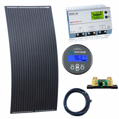 200W Semi-Flexible Solar Charging Kit - Premium MPPT Charge Controller and Textured Fibreglass Solar Panel product exterior v