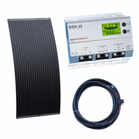 DISCOUNTED 180W 12V/24V Semi-flexible solar charging kit for boats, campervans and motorhomes product exterior view