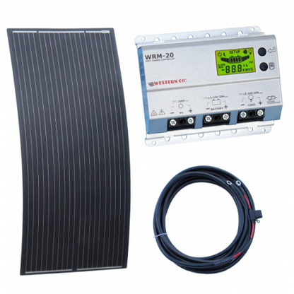 200W 12V / 24V Semi-Flexible Solar Charging Kit for Boats, Campervans and Motorhomes product exterior view