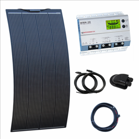 200W 12V / 24V Semi-Flexible Solar Charging Kit for Boats, Campervans and Motorhomes