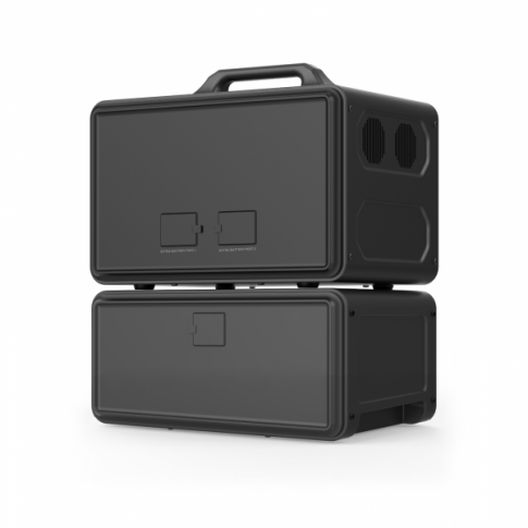 2400w 4480wh portable power station set with an expansion battery product exterior view — view 2