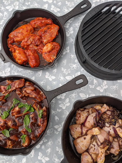 igneus 3 part cast iron pan set product exterior view — view 2