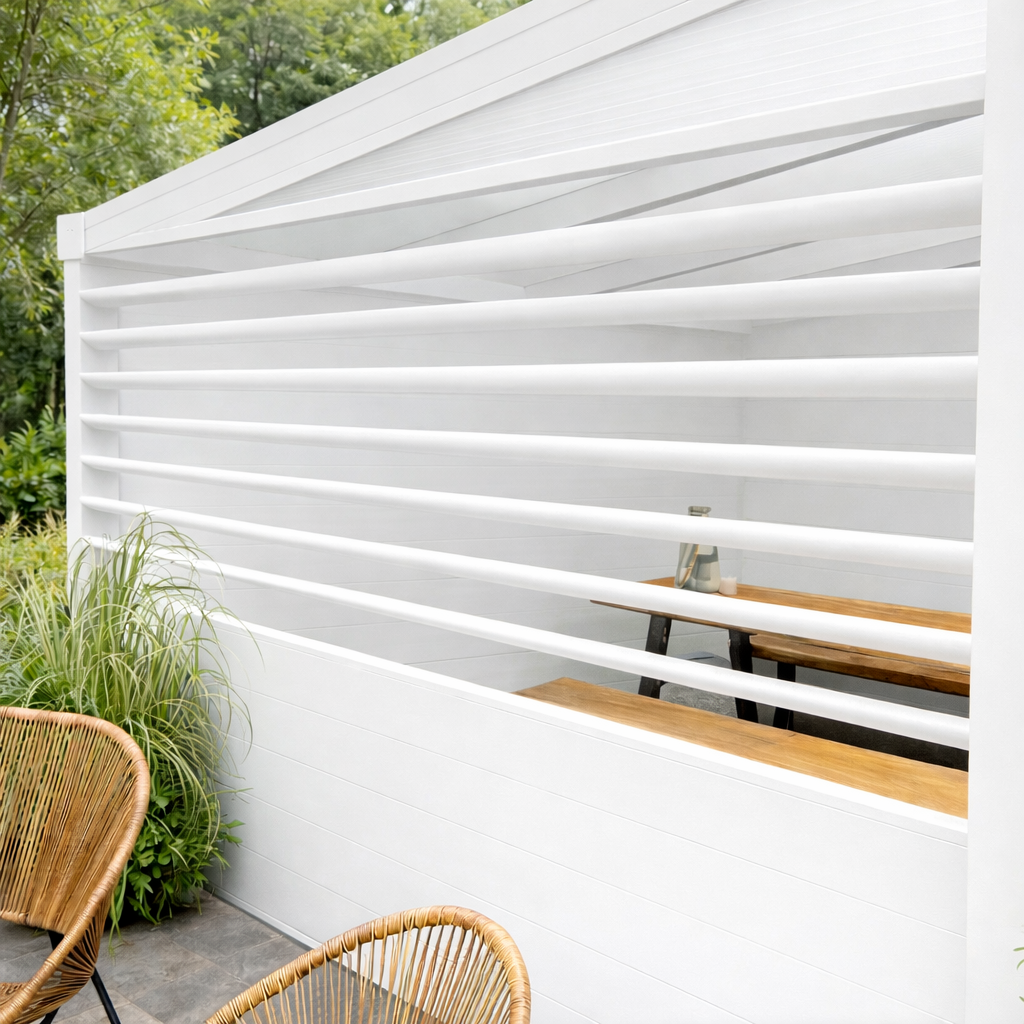 Rotatable Louvred Side Panels