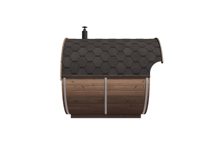 agnes 240 pro 6 person outdoor sauna changing room product exterior view — view 3