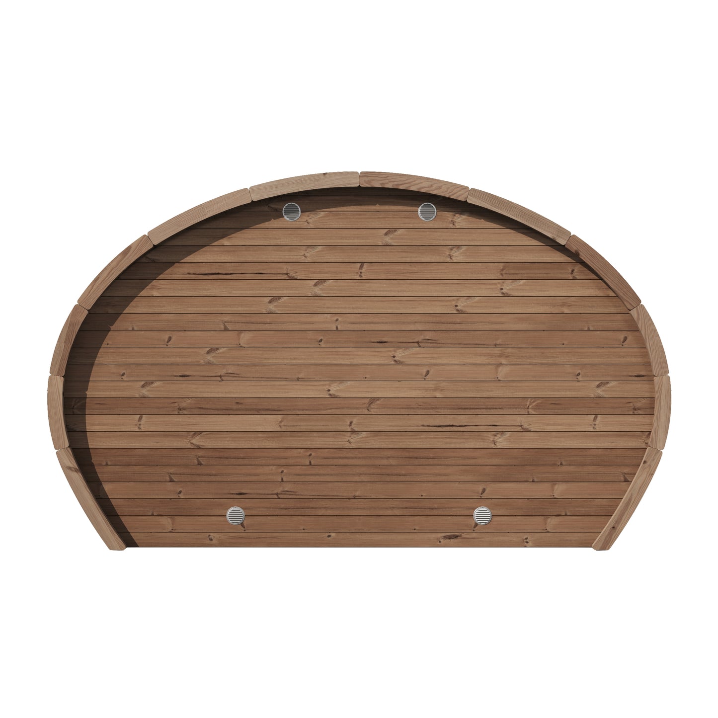 wanaka 400 deluxe thermowood with glass front 10 person outdoor sauna product exterior view — view 3