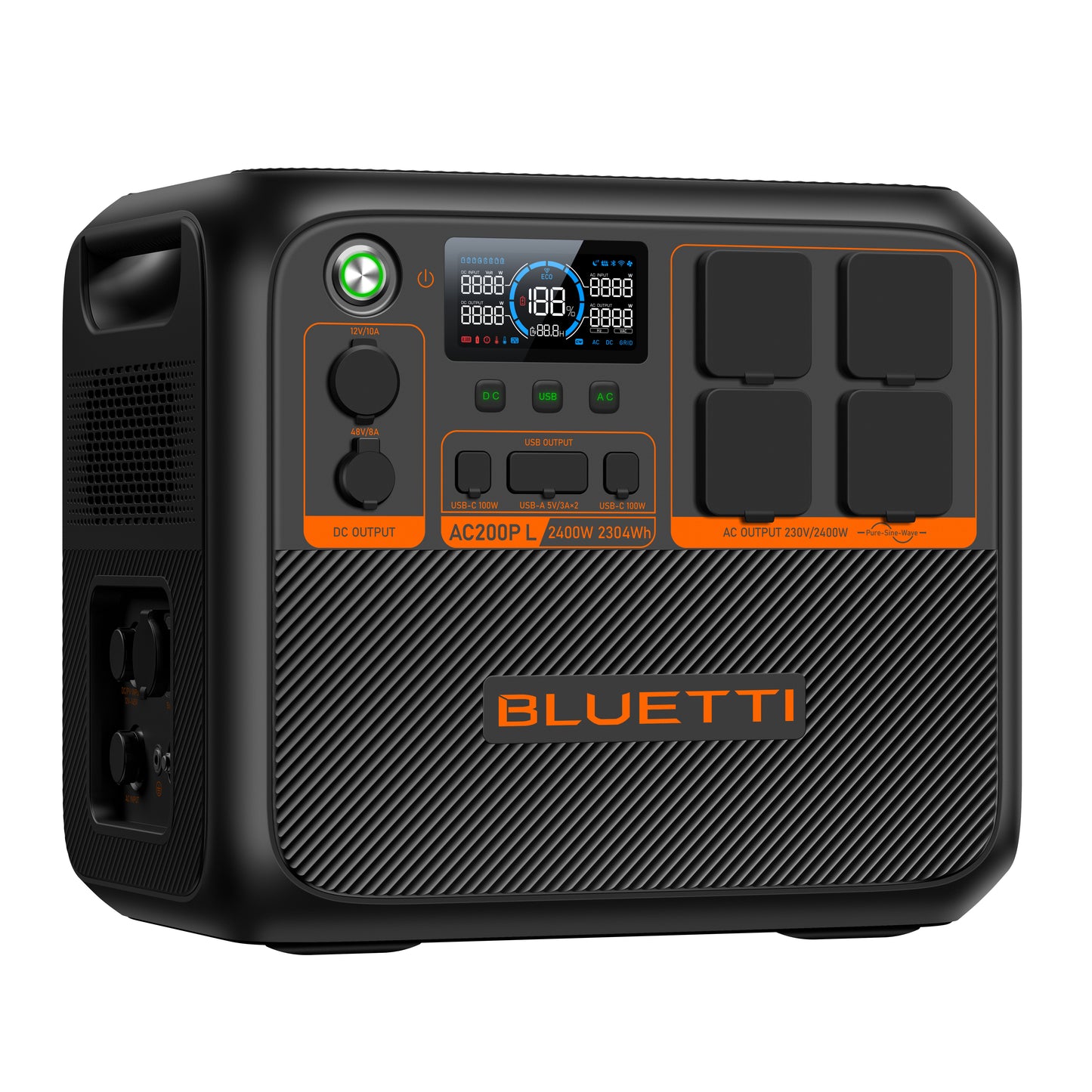 BLUETTI AC200PL Portable Power Station 2304Wh product exterior view