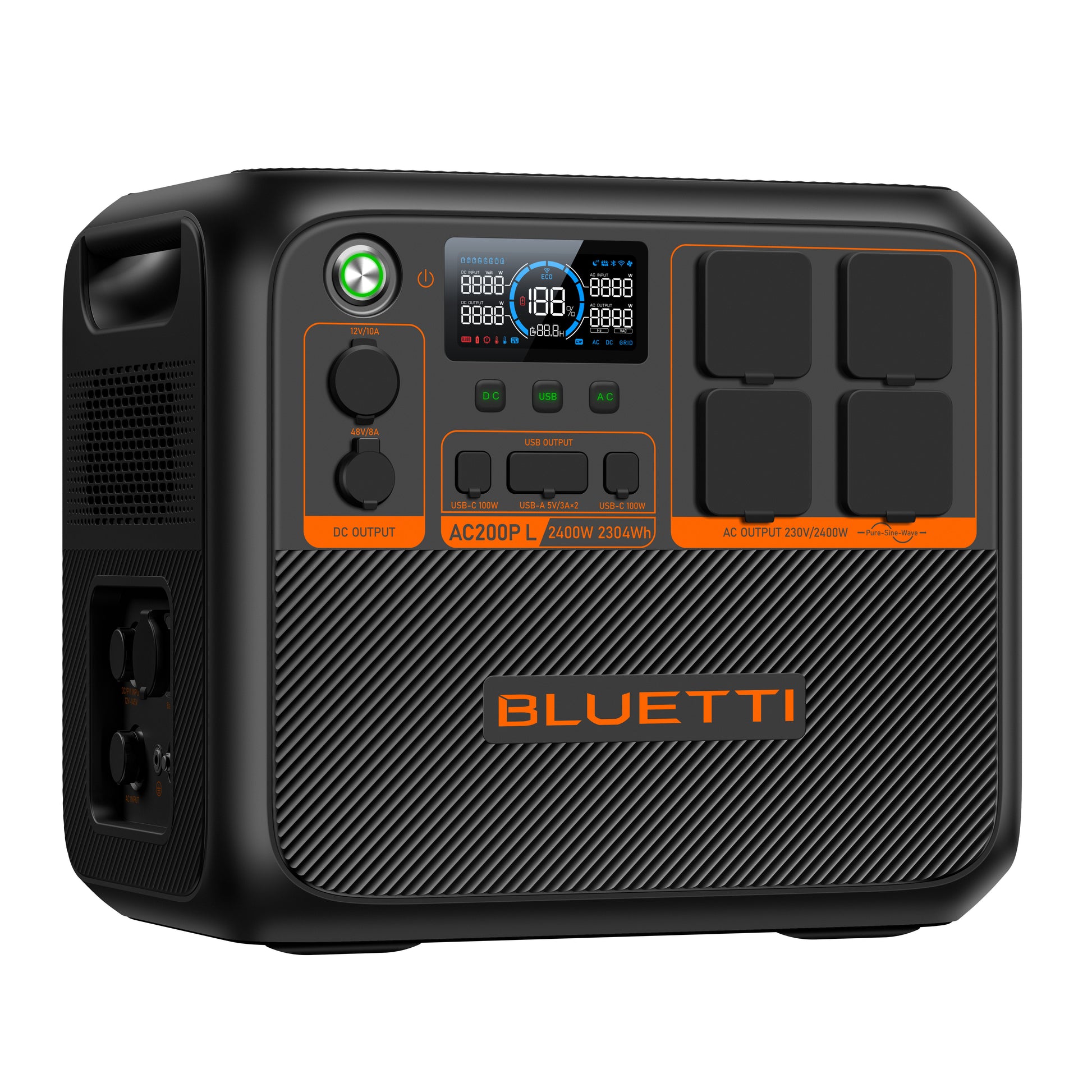 BLUETTI AC200PL Portable Power Station 2304Wh product exterior view