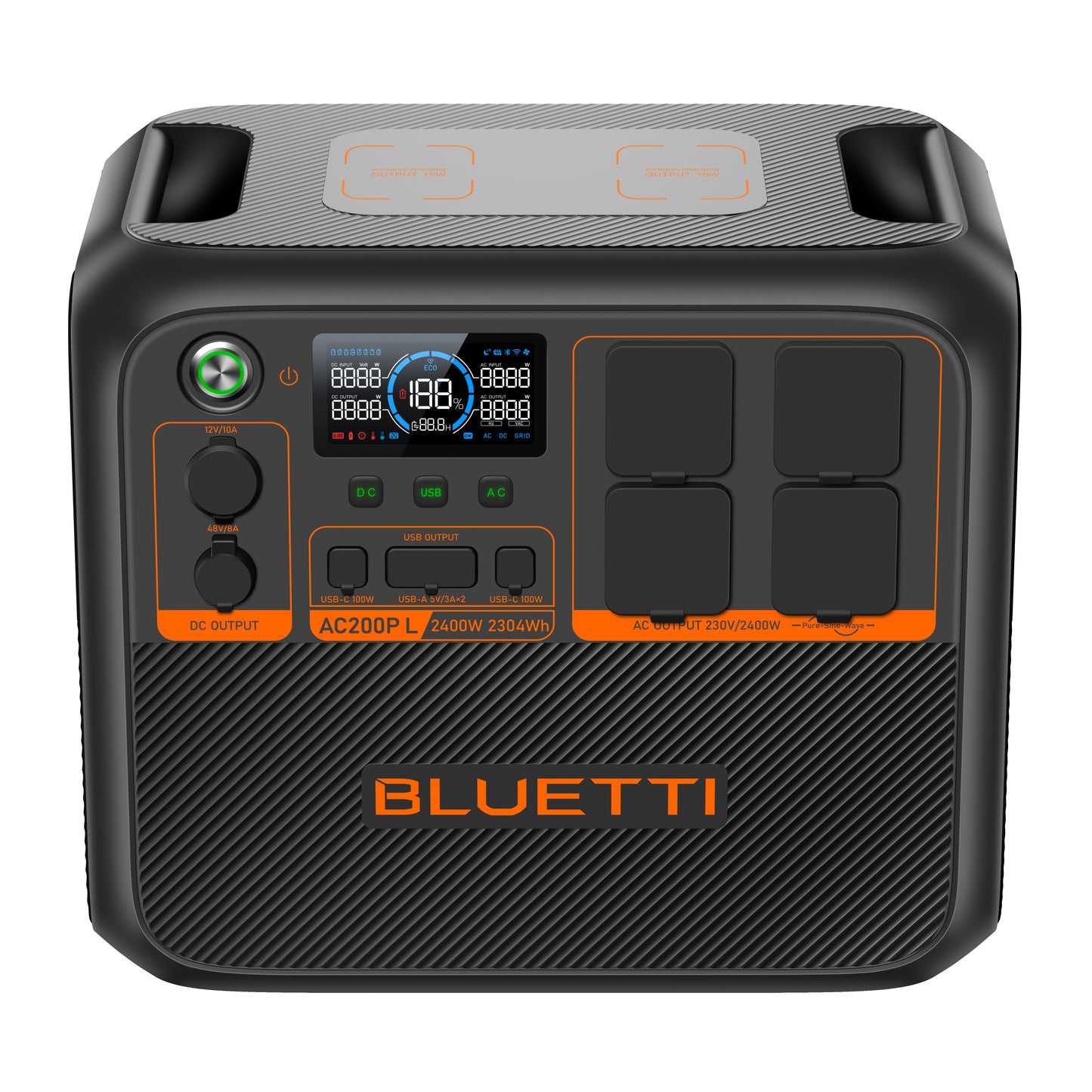 bluetti ac200pl portable power station 2304wh product exterior view — view 7