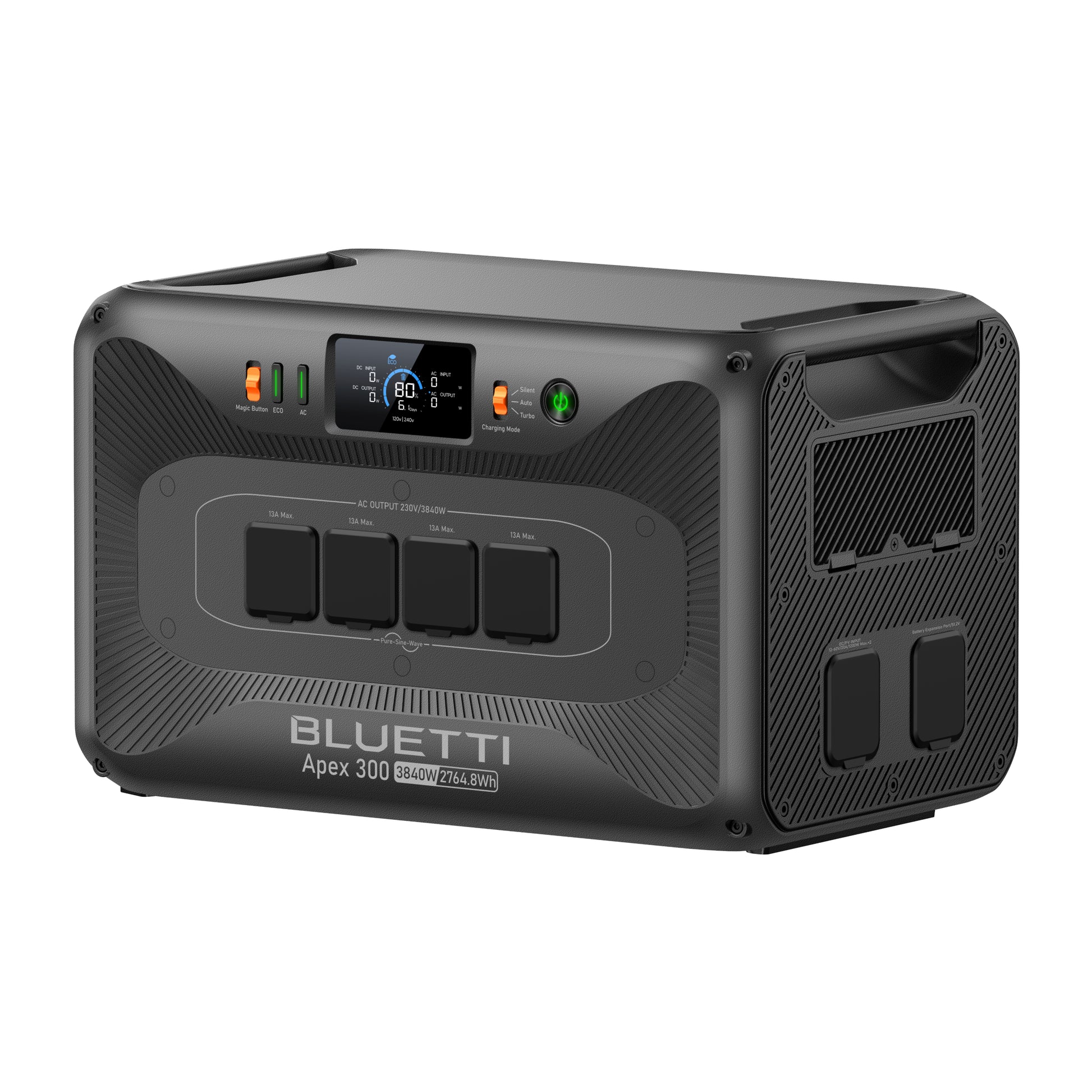 bluetti apex 300 versatile power station 2 764 8wh 3 840w product exterior view — view 3