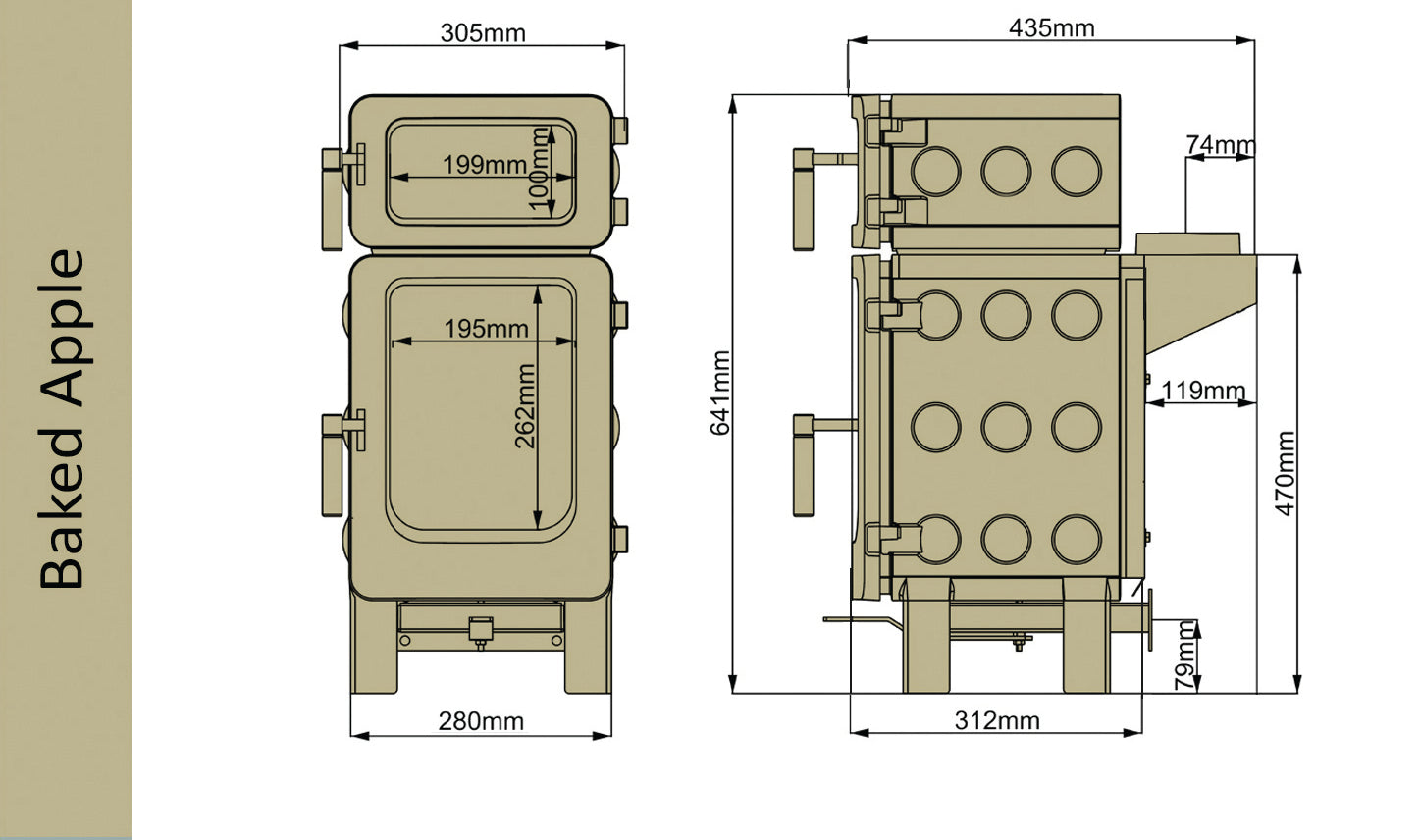ekol applepie baked apple dimensions diagram