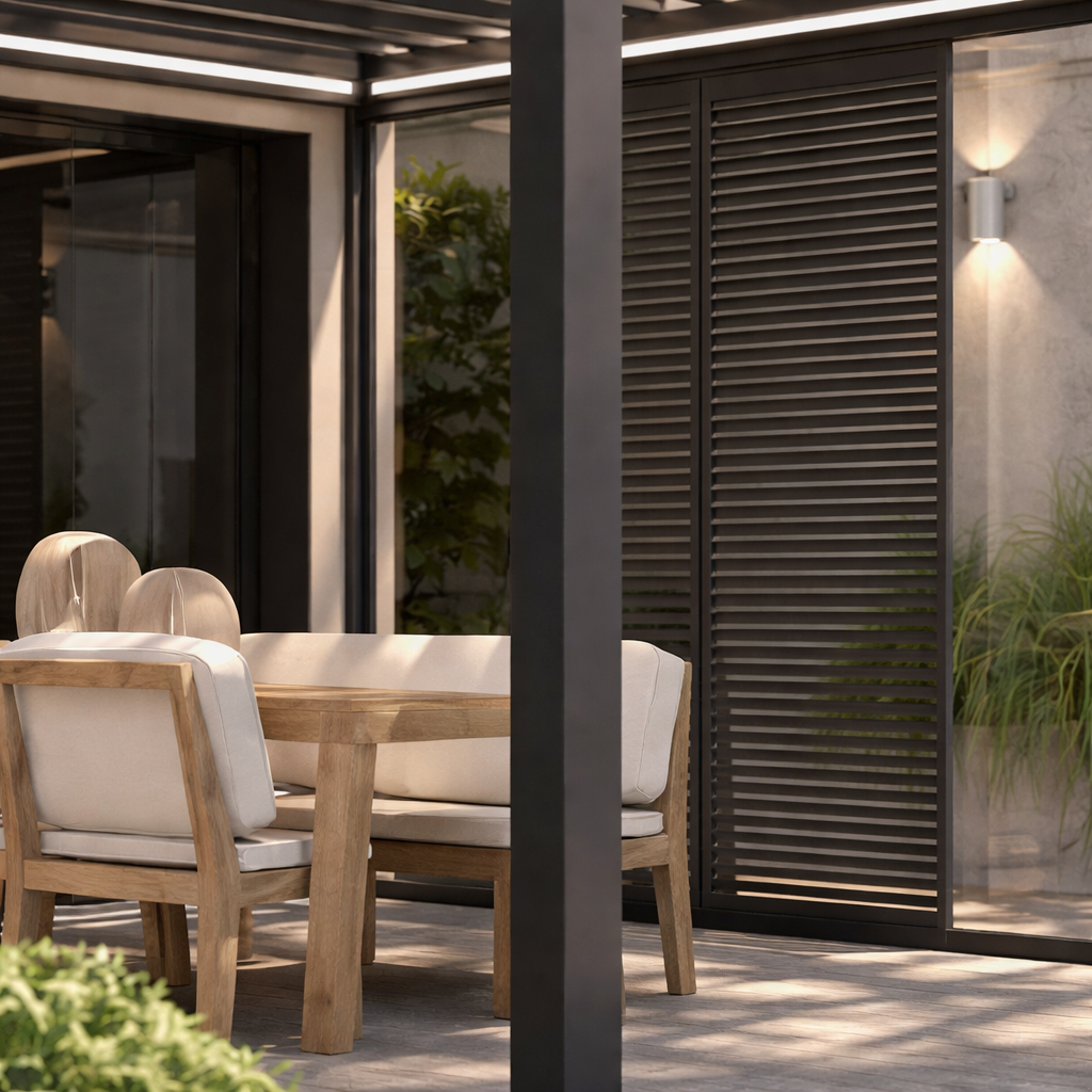 Fiano Louvred Sliding Door Panel