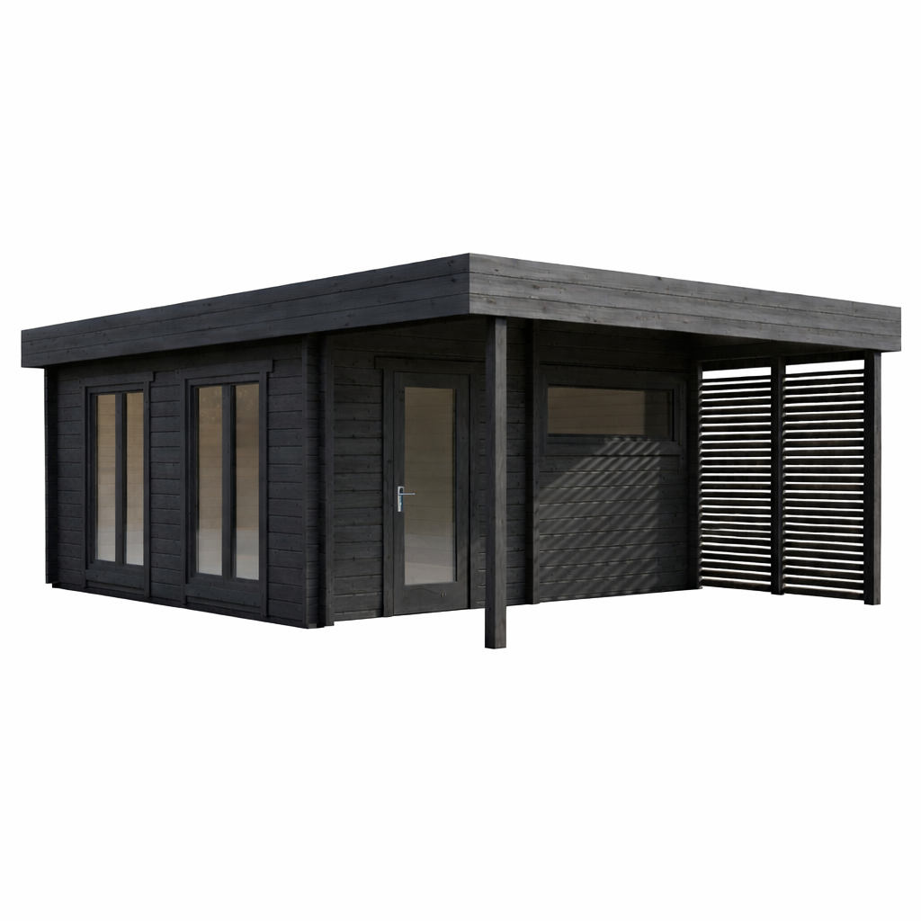 Howe 460 Grande 2-4 Person Outdoor Sauna with Terrace, Studio & Changing Room